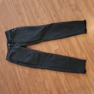 Silver Avery Skinny Jeans with frayed hem